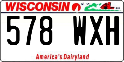 WI license plate 578WXH