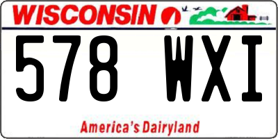 WI license plate 578WXI