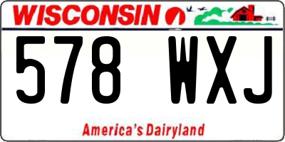 WI license plate 578WXJ