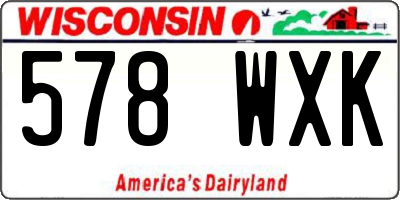 WI license plate 578WXK