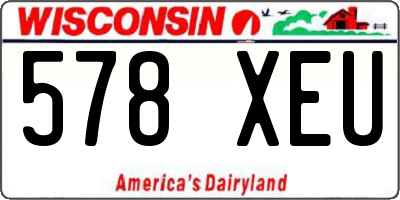 WI license plate 578XEU