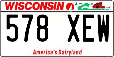 WI license plate 578XEW