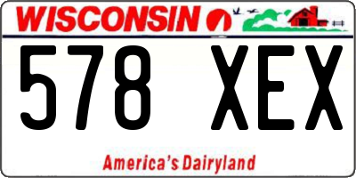 WI license plate 578XEX