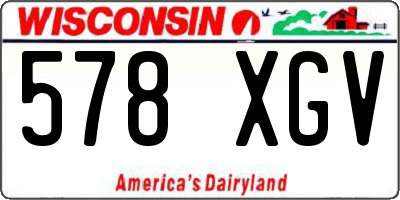 WI license plate 578XGV