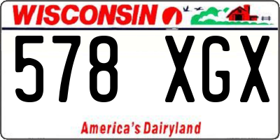 WI license plate 578XGX
