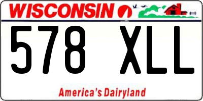 WI license plate 578XLL