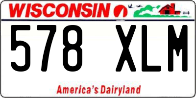 WI license plate 578XLM