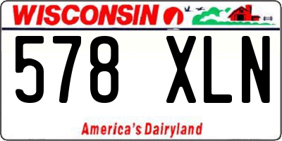 WI license plate 578XLN