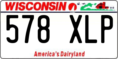 WI license plate 578XLP