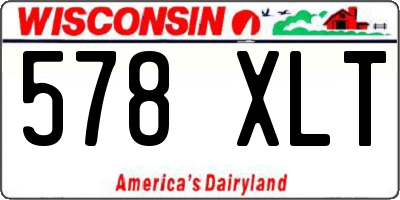 WI license plate 578XLT