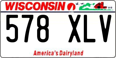 WI license plate 578XLV