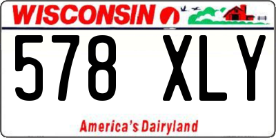 WI license plate 578XLY
