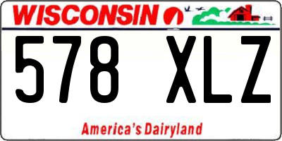 WI license plate 578XLZ