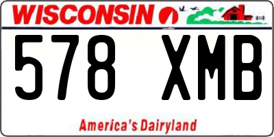 WI license plate 578XMB