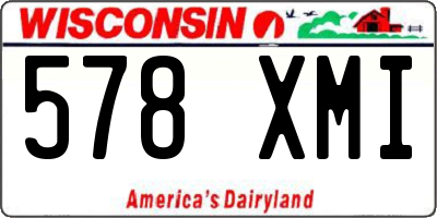 WI license plate 578XMI