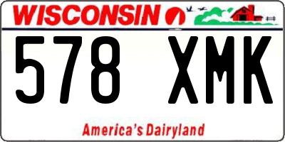 WI license plate 578XMK