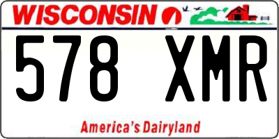 WI license plate 578XMR