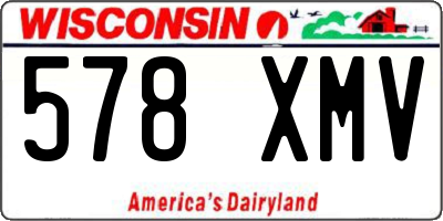 WI license plate 578XMV