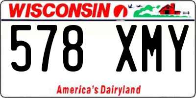 WI license plate 578XMY
