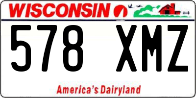 WI license plate 578XMZ