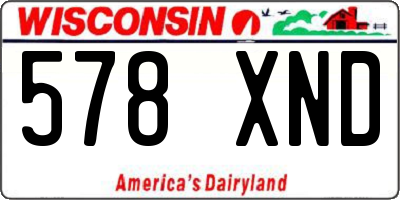 WI license plate 578XND