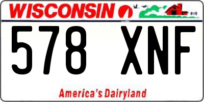 WI license plate 578XNF