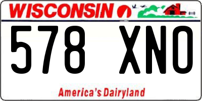 WI license plate 578XNO