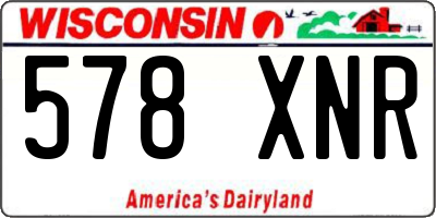 WI license plate 578XNR