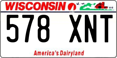 WI license plate 578XNT
