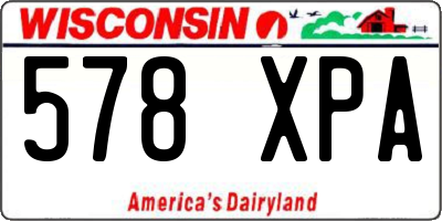 WI license plate 578XPA