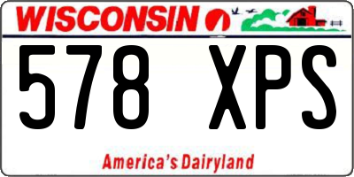 WI license plate 578XPS