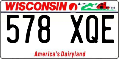 WI license plate 578XQE