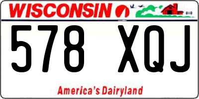 WI license plate 578XQJ