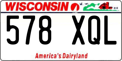 WI license plate 578XQL