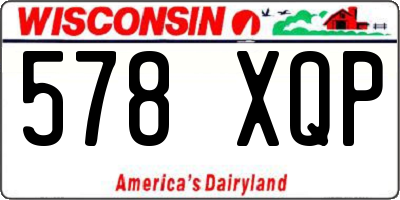 WI license plate 578XQP