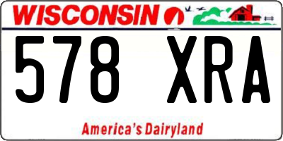 WI license plate 578XRA
