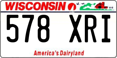 WI license plate 578XRI