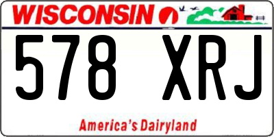 WI license plate 578XRJ