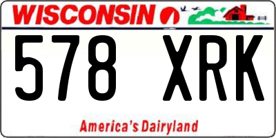 WI license plate 578XRK