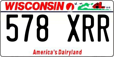 WI license plate 578XRR