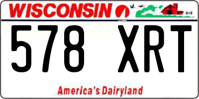 WI license plate 578XRT