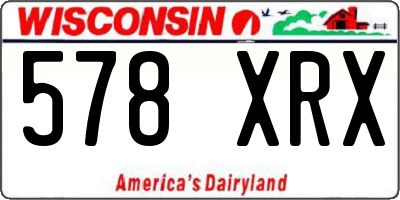 WI license plate 578XRX