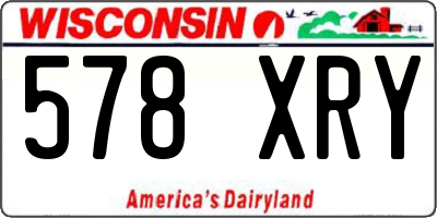 WI license plate 578XRY