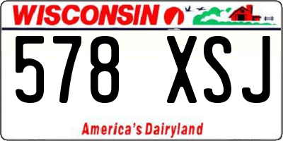 WI license plate 578XSJ