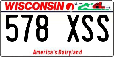 WI license plate 578XSS
