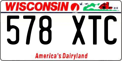 WI license plate 578XTC