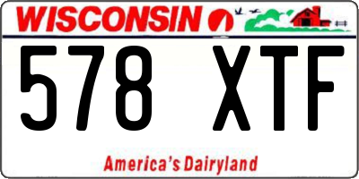 WI license plate 578XTF