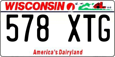 WI license plate 578XTG