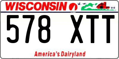 WI license plate 578XTT