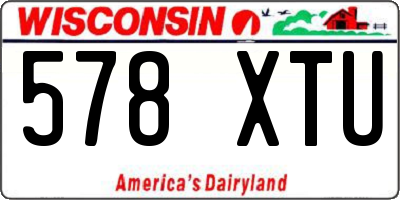 WI license plate 578XTU